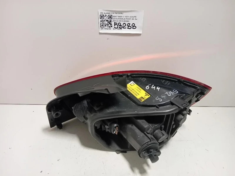 Fanale POST SX 6J4945111K Seat Ibiza V 6J1 Coupe 2013