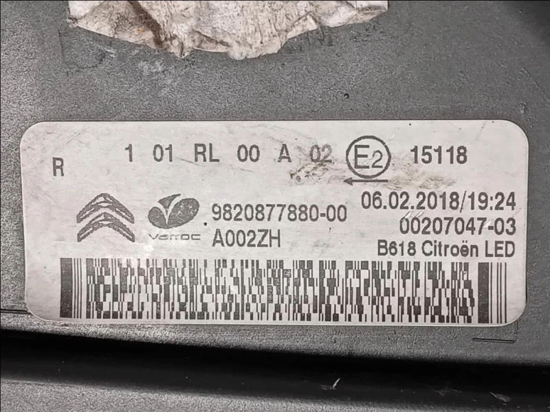 Fanalino LUCE Diurna ANT DX 9820877880 Citroen C3 III 2016
