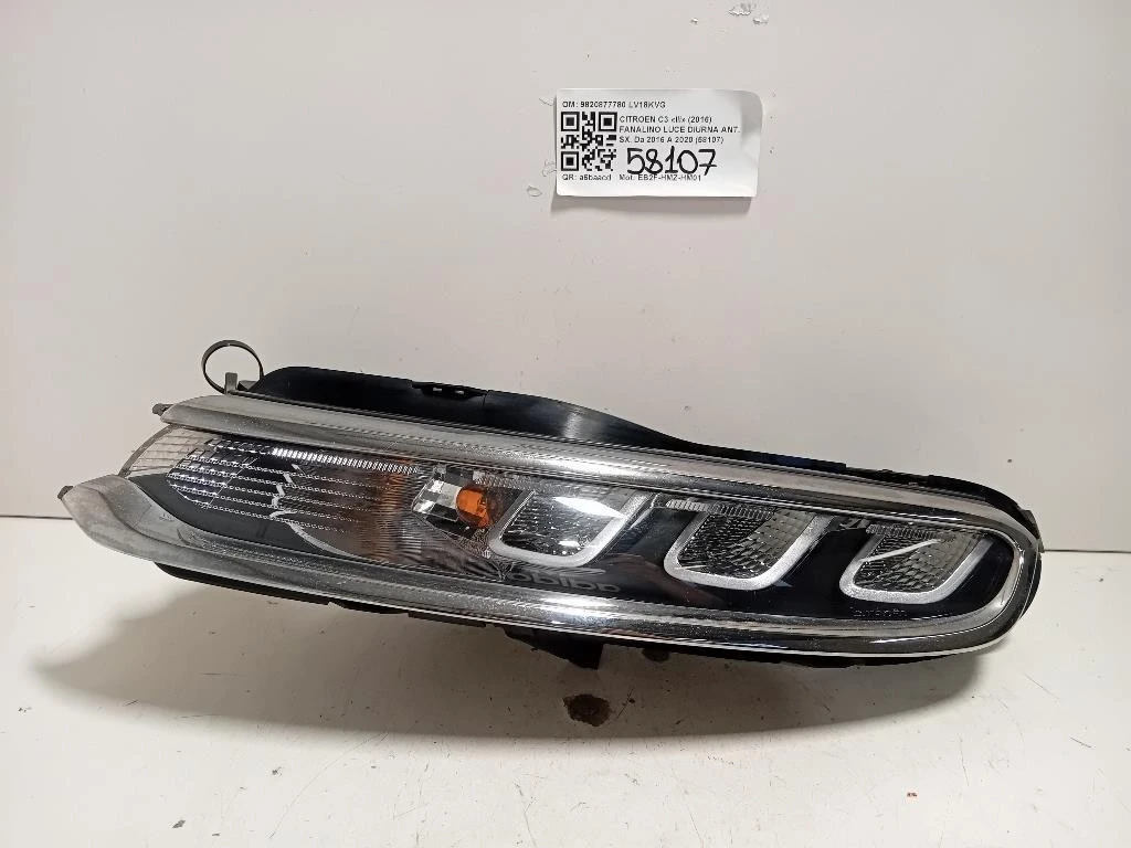Fanalino LUCE Diurna ANT SX 9820877780 Citroen C3 III 2016