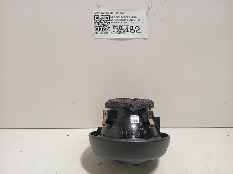 Griglia Condotto ARIA Cruscotto ANT DX 64229262413 Mini MINI Cooper F56 2018