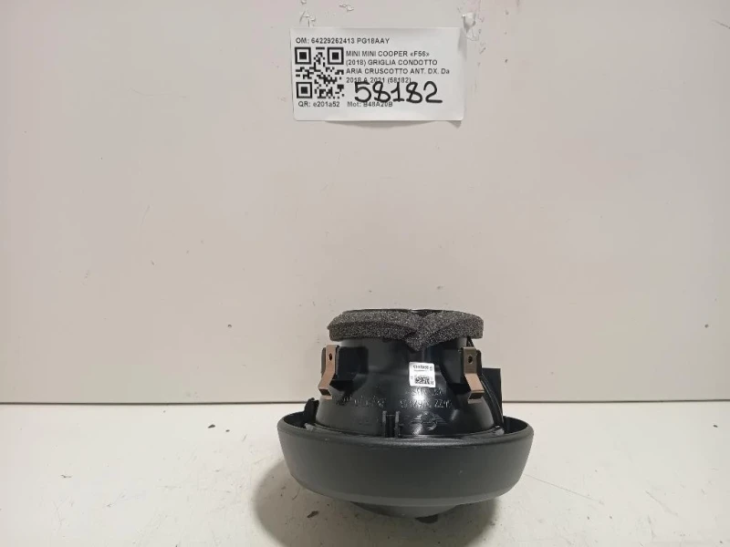 Griglia Condotto ARIA Cruscotto ANT DX 64229262413 Mini MINI Cooper F56 2018