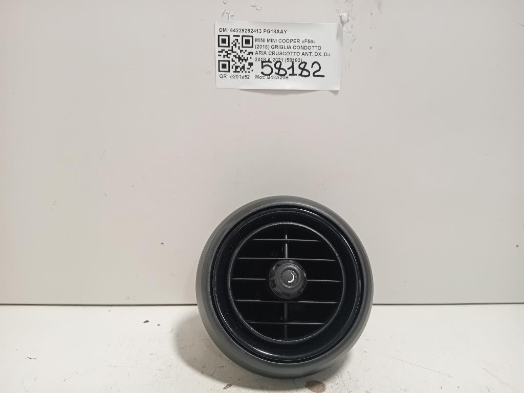 Griglia Condotto ARIA Cruscotto ANT DX 64229262413 Mini MINI Cooper F56 2018