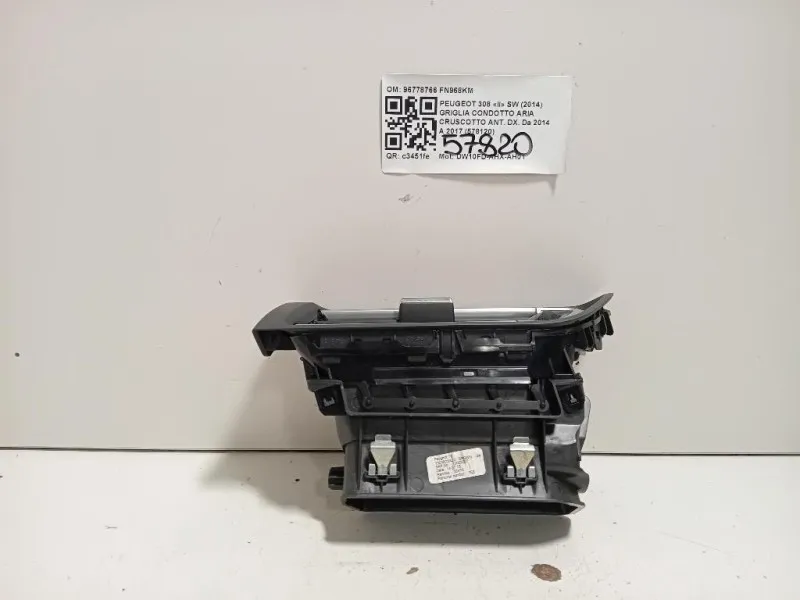 Griglia Condotto ARIA Cruscotto ANT DX 96778766 Peugeot 308 II SW 2014
