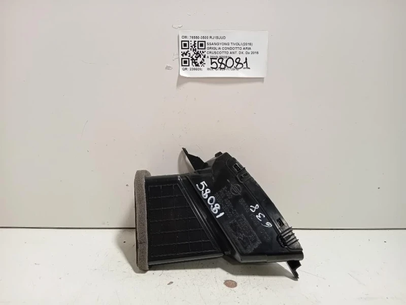 Griglia Condotto ARIA Cruscotto ANT DX 76550-3500 Ssangyong Tivoli 2015