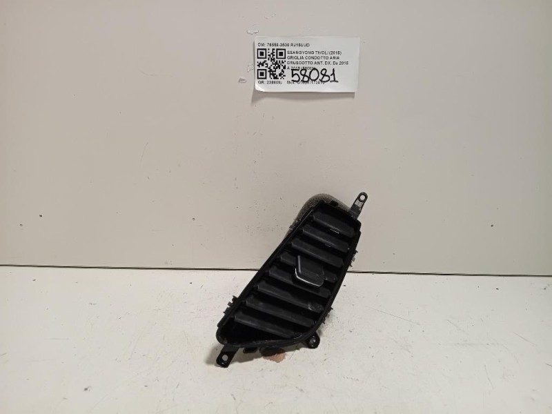 Griglia Condotto ARIA Cruscotto ANT DX 76550-3500 Ssangyong Tivoli 2015