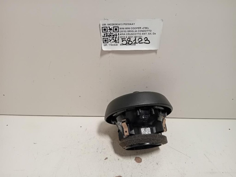 Griglia Condotto ARIA Cruscotto ANT SX 64229262413 Mini MINI Cooper F56 2018