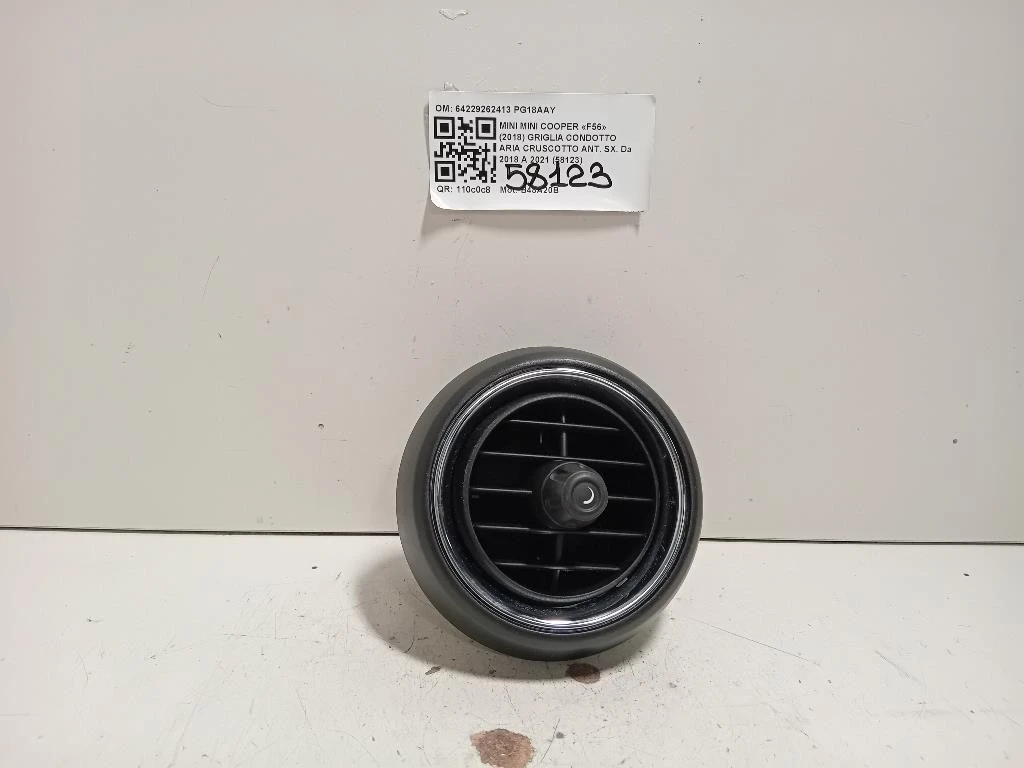 Griglia Condotto ARIA Cruscotto ANT SX 64229262413 Mini MINI Cooper F56 2018