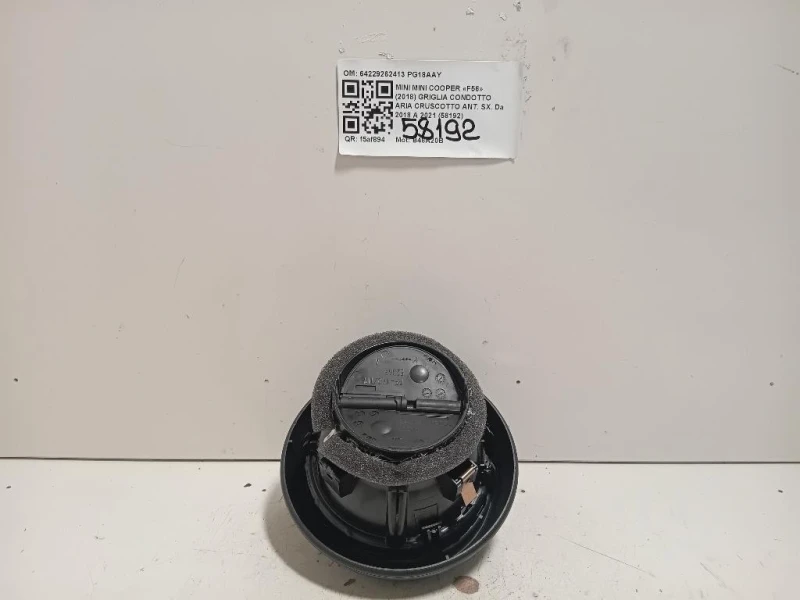 Griglia Condotto ARIA Cruscotto ANT SX 64229262413 Mini MINI Cooper F56 2018
