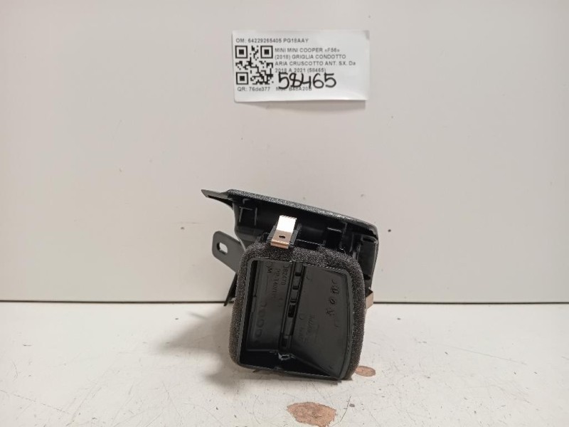 Griglia Condotto ARIA Cruscotto ANT SX 64229265405 Mini MINI Cooper F56 2018