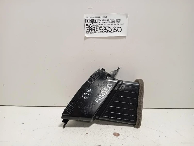 Griglia Condotto ARIA Cruscotto ANT SX 76560-3500 Ssangyong Tivoli 2015
