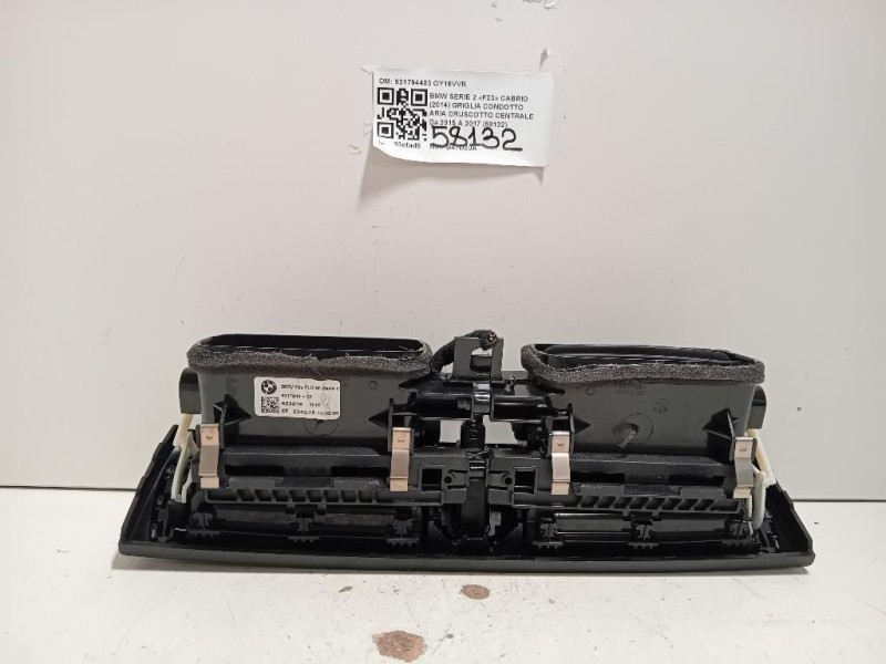 Griglia Condotto ARIA Cruscotto Centrale 931794403 Bmw Serie 2 F23 Cabrio 2014