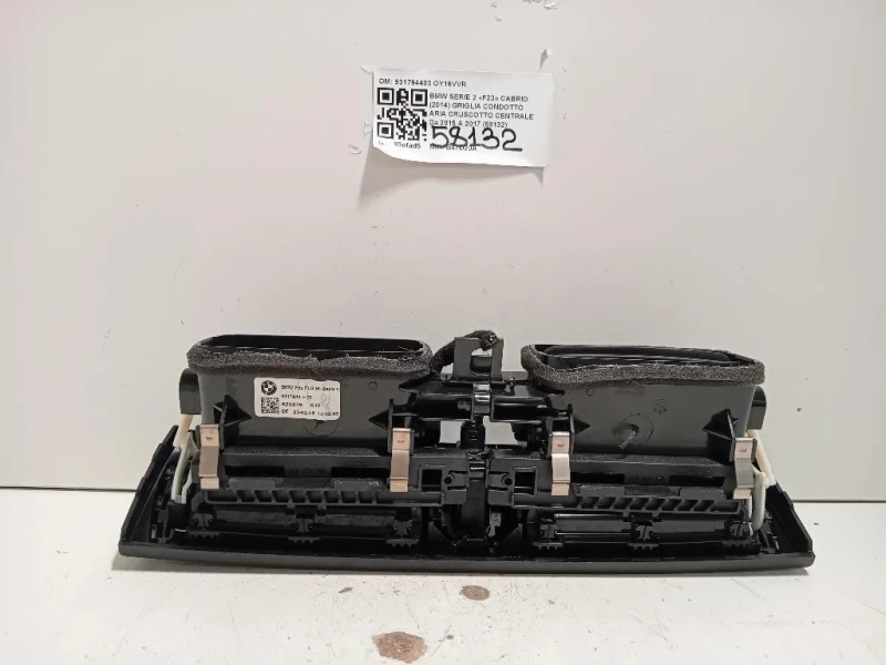 Griglia Condotto ARIA Cruscotto Centrale 931794403 Bmw Serie 2 F23 Cabrio 2014