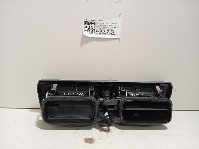 Griglia Condotto ARIA Cruscotto Centrale 931794403 Bmw Serie 2 F23 Cabrio 2014