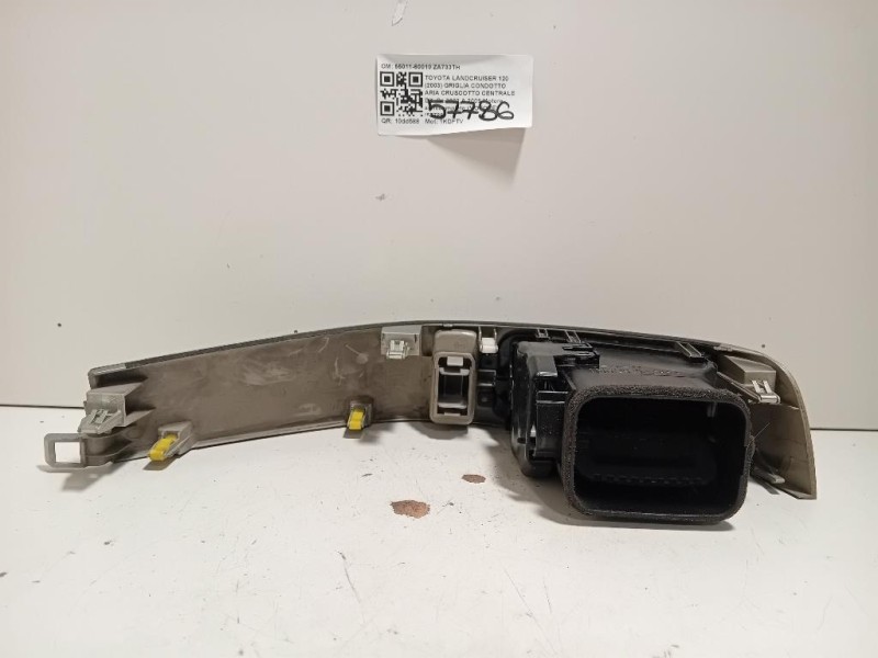 Griglia Condotto ARIA Cruscotto Centrale DX 55011-60010 Toyota Landcruiser 120 2003