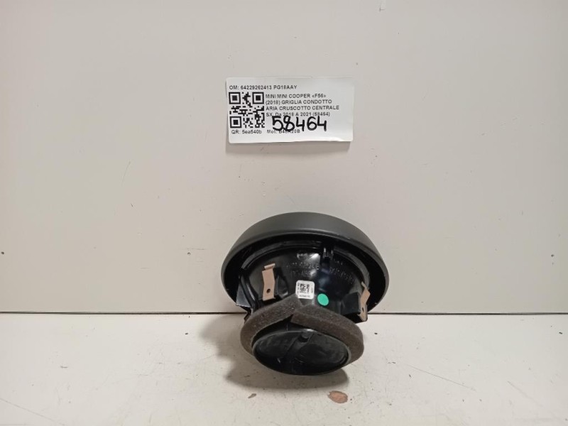 Griglia Condotto ARIA Cruscotto Centrale SX 64229262413 Mini MINI Cooper F56 2018