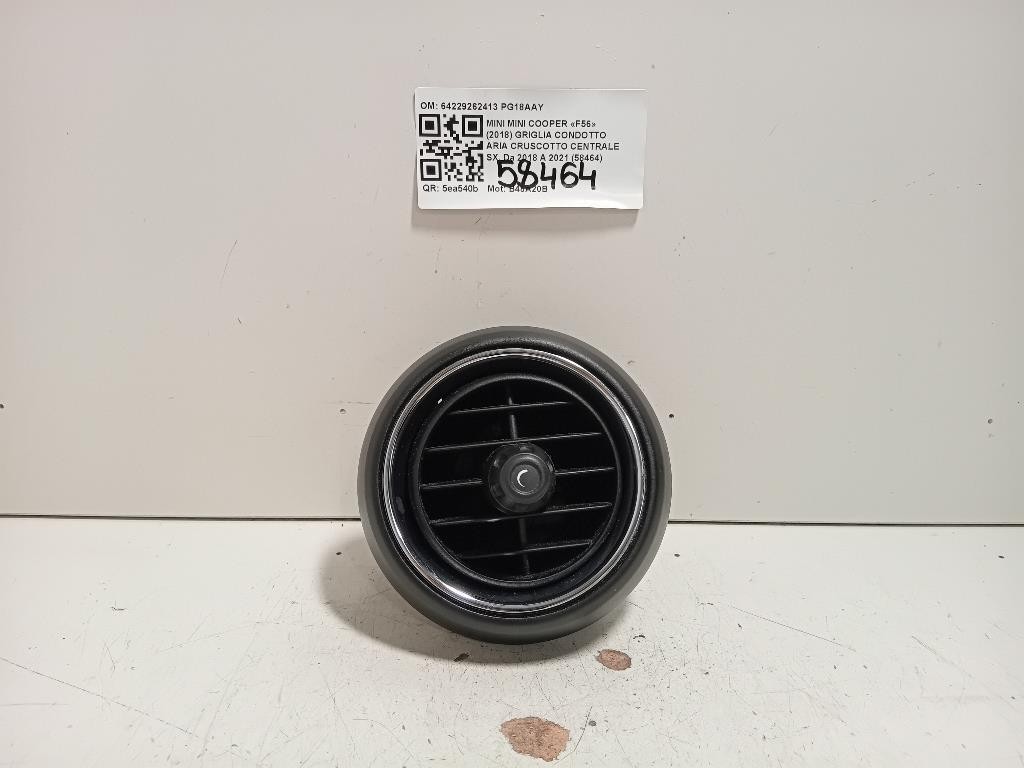 Griglia Condotto ARIA Cruscotto Centrale SX 64229262413 Mini MINI Cooper F56 2018