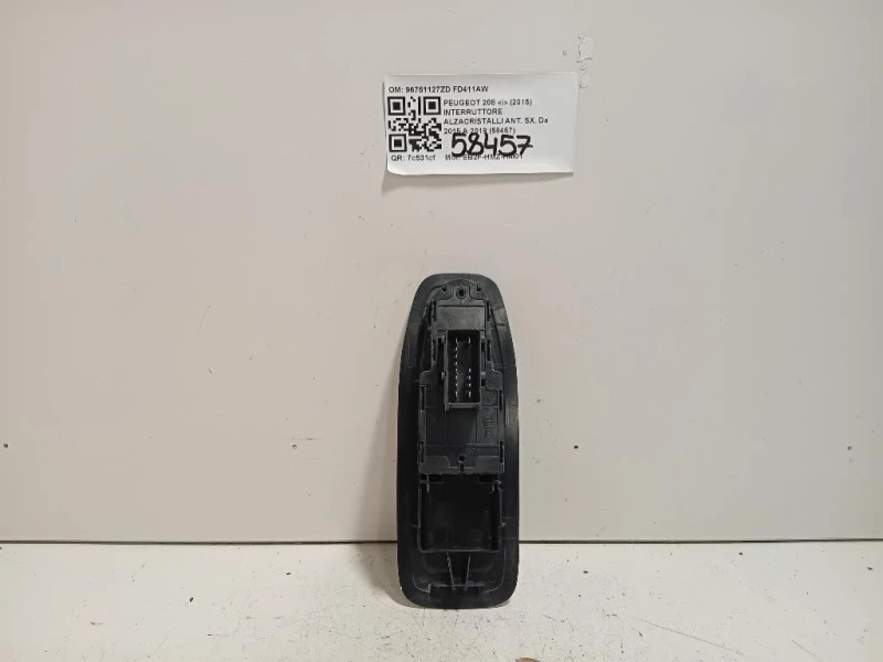 Interruttore Alzacristalli ANT SX 96751127ZD Peugeot 208 I 2015