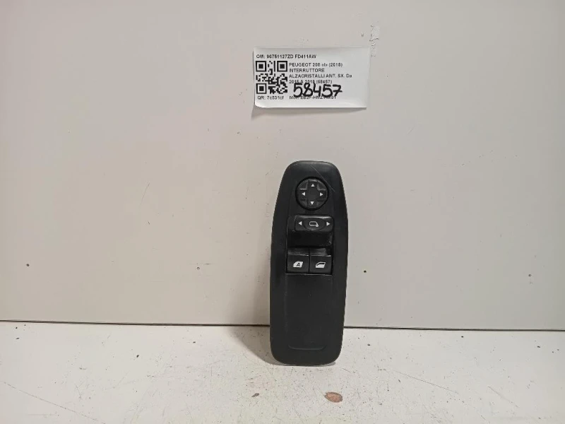 Interruttore Alzacristalli ANT SX 96751127ZD Peugeot 208 I 2015