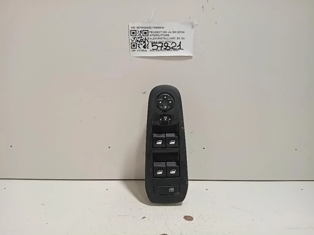 Interruttore Alzacristalli ANT SX 96788264ZD Peugeot 308 II SW 2014