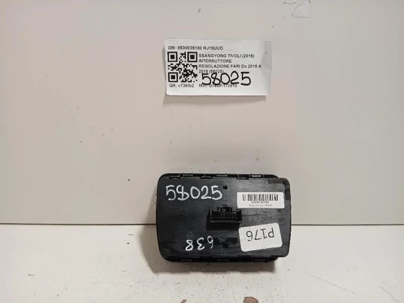 Interruttore Regolazione FARI 8530035180 Ssangyong Tivoli 2015