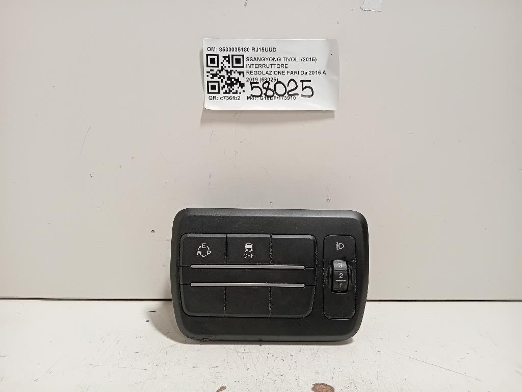 Interruttore Regolazione FARI 8530035180 Ssangyong Tivoli 2015