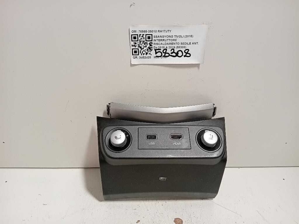 Interruttore Riscaldamento Sedile ANT 76565-35010 Ssangyong Tivoli 2015