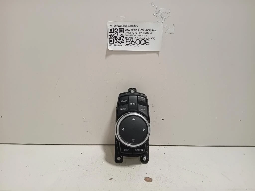 Joystick Modulo Comando Console Centrale 65829350723 Bmw Serie 3 F30 Berlina 2012
