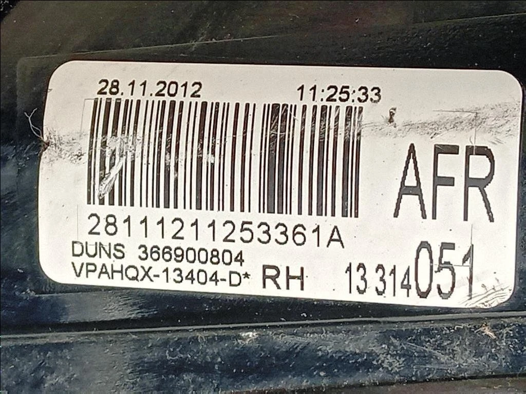 Fanale POST DX 13314051 Opel Astra J 2012