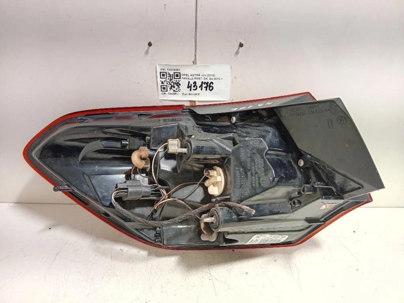 Fanale POST DX 13314051 Opel Astra J 2012