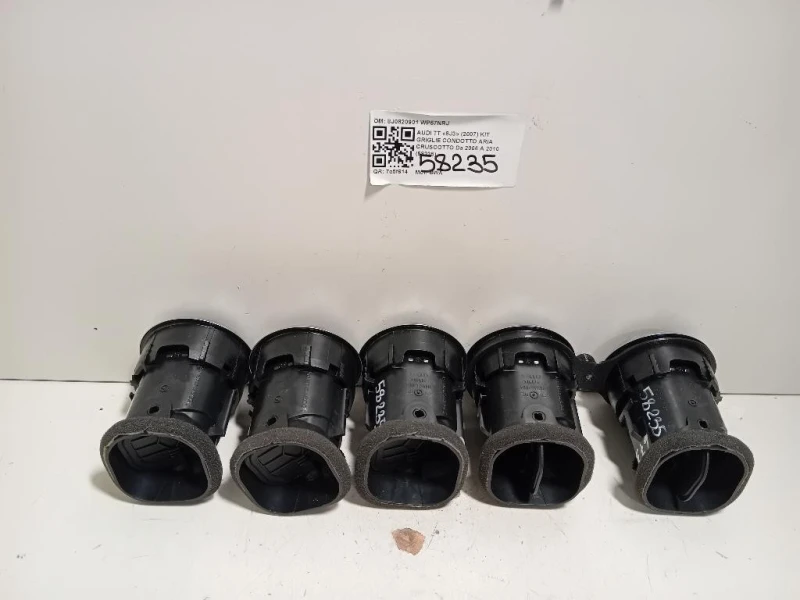 KIT Griglie Condotto ARIA Cruscotto 8J0820901 Audi TT 8J3 2007