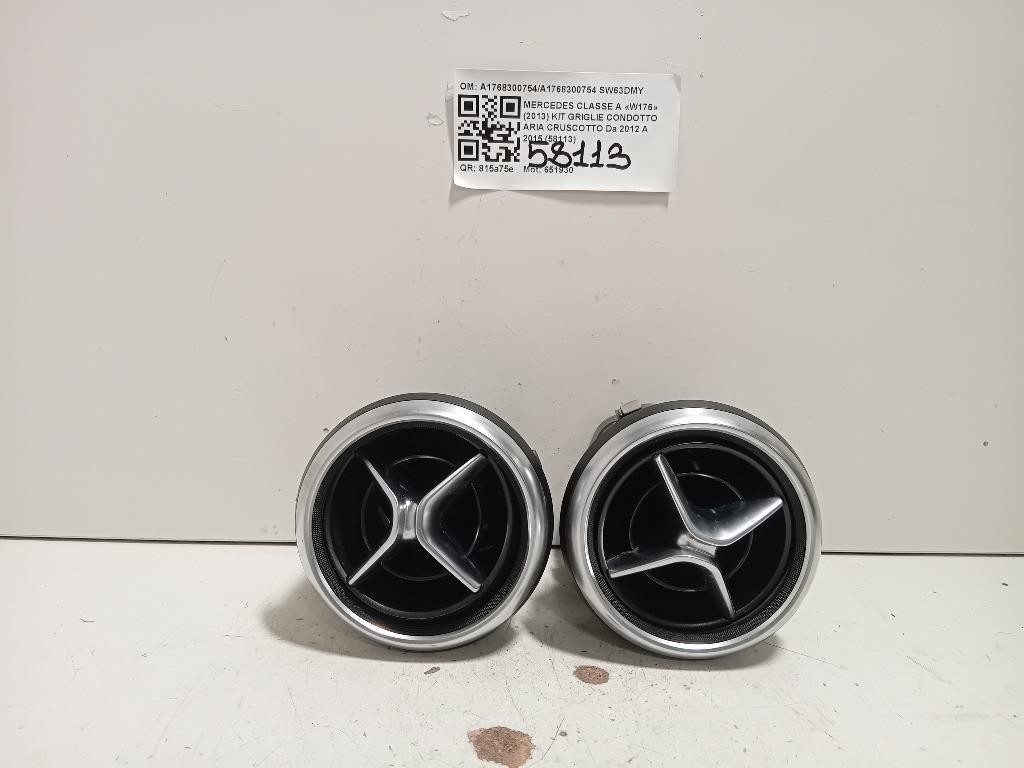 KIT Griglie Condotto ARIA Cruscotto A1768300754A1768300754 Mercedes Classe A W176 2013