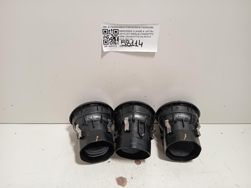 KIT Griglie Condotto ARIA Cruscotto A1768300354A1768300354A1768300354 Mercedes Classe A W176 2013