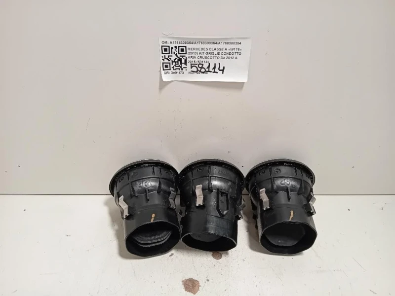 KIT Griglie Condotto ARIA Cruscotto A1768300354A1768300354A1768300354 Mercedes Classe A W176 2013