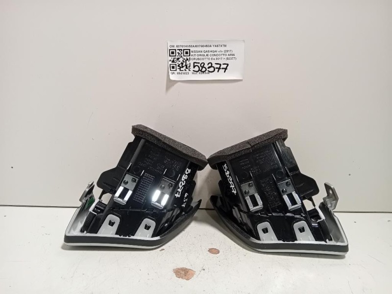 KIT Griglie Condotto ARIA Cruscotto 68761HV50A68760H50A Nissan Qashqai II 2017