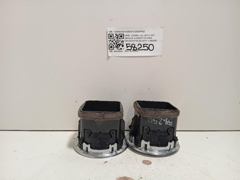 KIT Griglie Condotto ARIA Cruscotto 1336331513363313 Opel Corsa D 2011