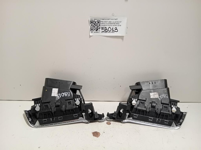KIT Griglie Condotto ARIA Cruscotto 96331317779673131677 Peugeot 2008 I 2016
