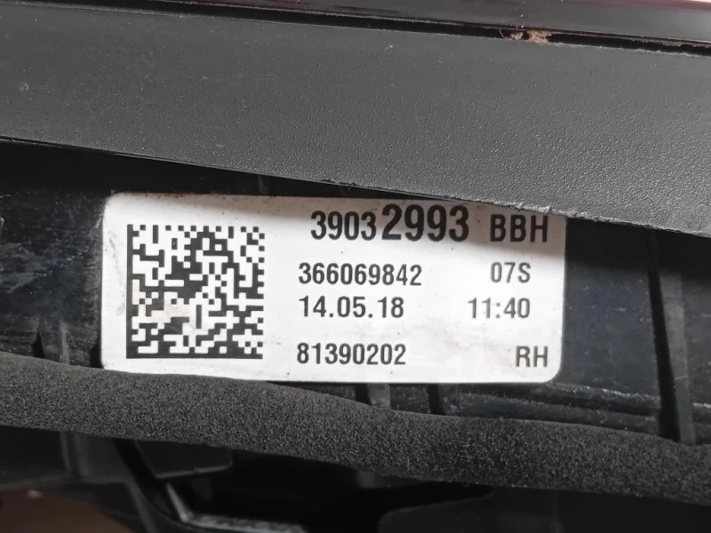 Fanale POST DX 39032993 Opel Astra K 2016