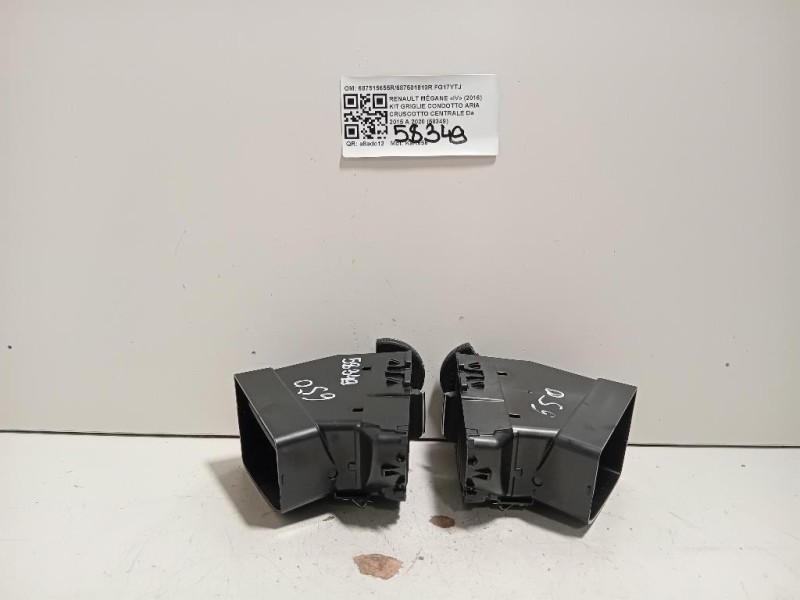 KIT Griglie Condotto ARIA Cruscotto Centrale 687515655R687501810R Renault Mégane IV 2016