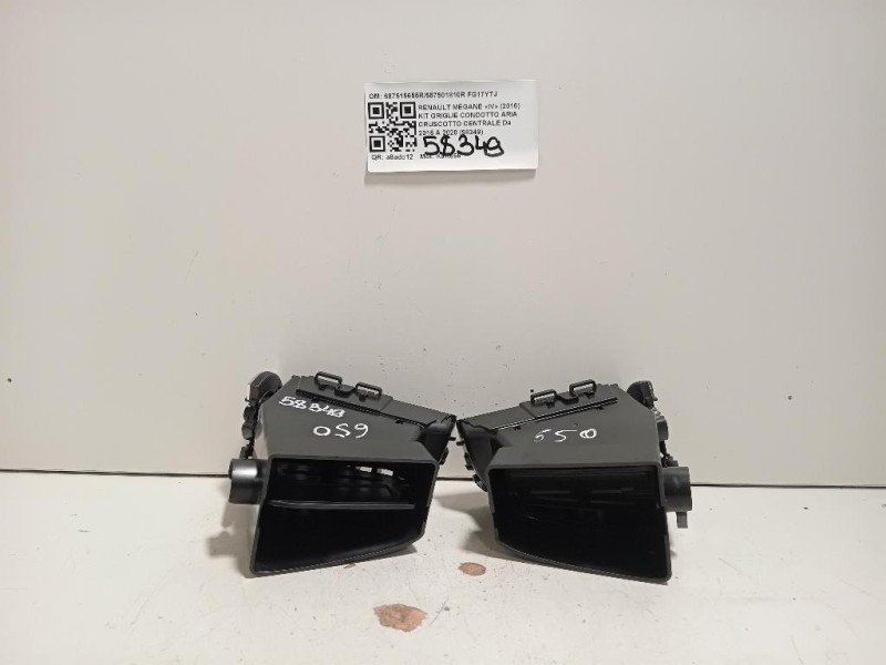 KIT Griglie Condotto ARIA Cruscotto Centrale 687515655R687501810R Renault Mégane IV 2016