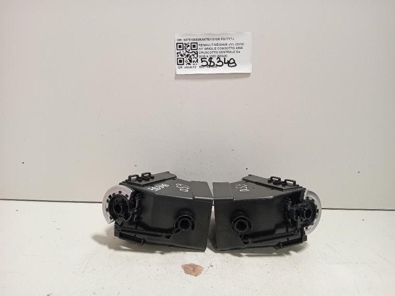 KIT Griglie Condotto ARIA Cruscotto Centrale 687515655R687501810R Renault Mégane IV 2016