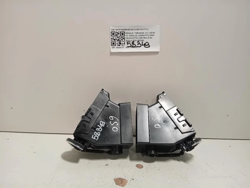 KIT Griglie Condotto ARIA Cruscotto Centrale 687515655R687501810R Renault Mégane IV 2016