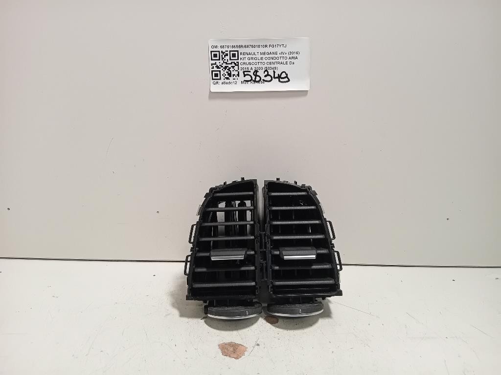 KIT Griglie Condotto ARIA Cruscotto Centrale 687515655R687501810R Renault Mégane IV 2016