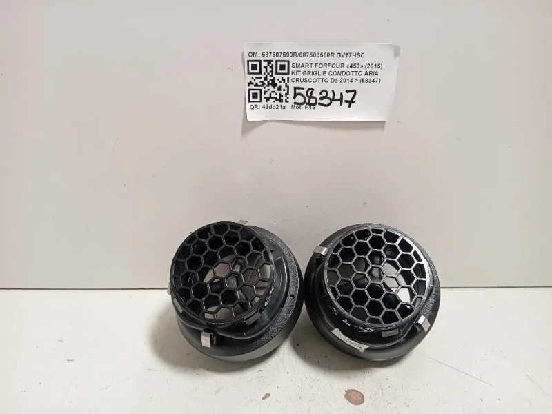 KIT Griglie Condotto ARIA Cruscotto Centrale 687503568R Smart Forfour 453 2015