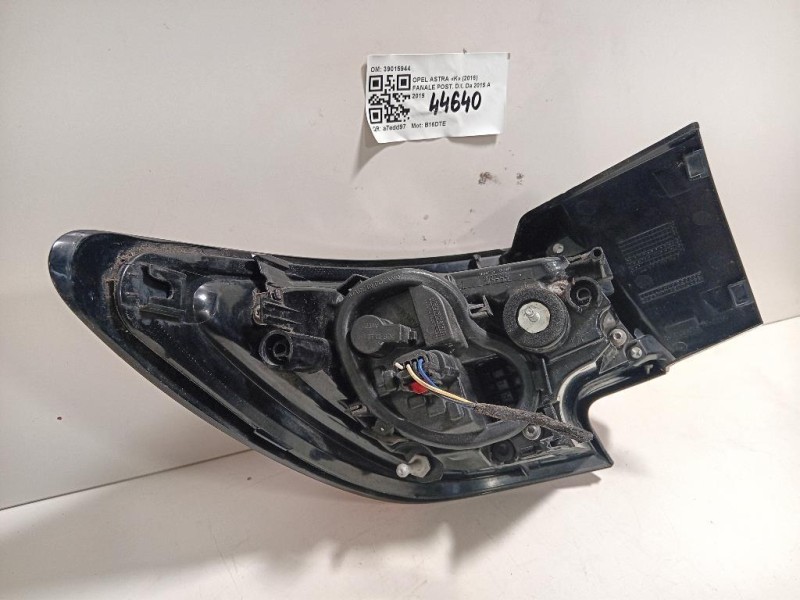 Fanale POST DX 39015944 Opel Astra K 2016