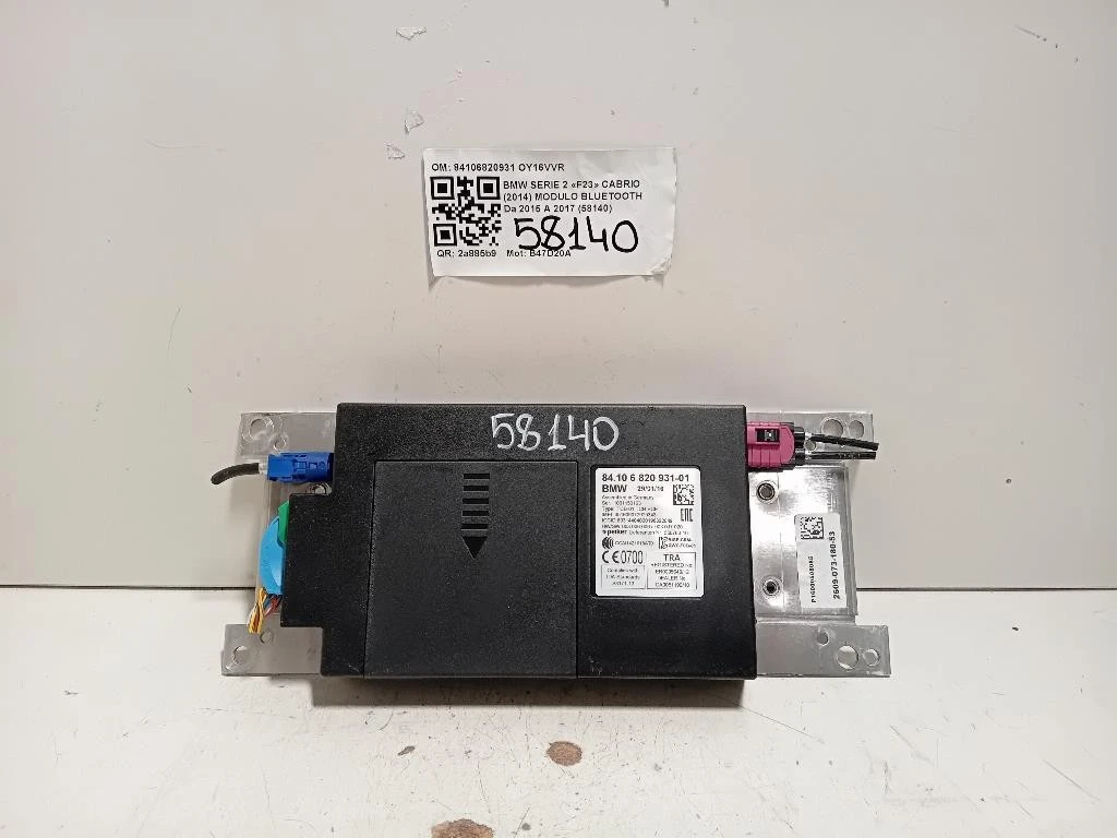 Modulo Bluetooth 84106820931 Bmw Serie 2 F23 Cabrio 2014