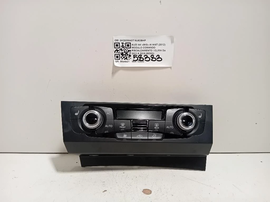 Modulo Comando Riscaldamento Clima 8K2820043T Audi A4 8K5 Avant 2012