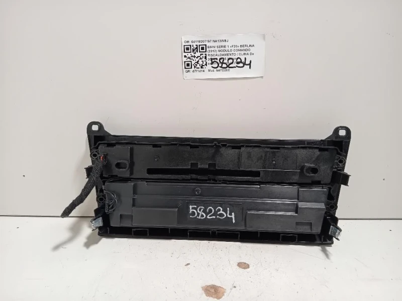 Modulo Comando Riscaldamento Clima 64119207197 Bmw Serie 1 F20 Berlina 2012