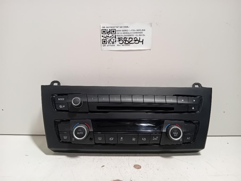 Modulo Comando Riscaldamento Clima 64119207197 Bmw Serie 1 F20 Berlina 2012