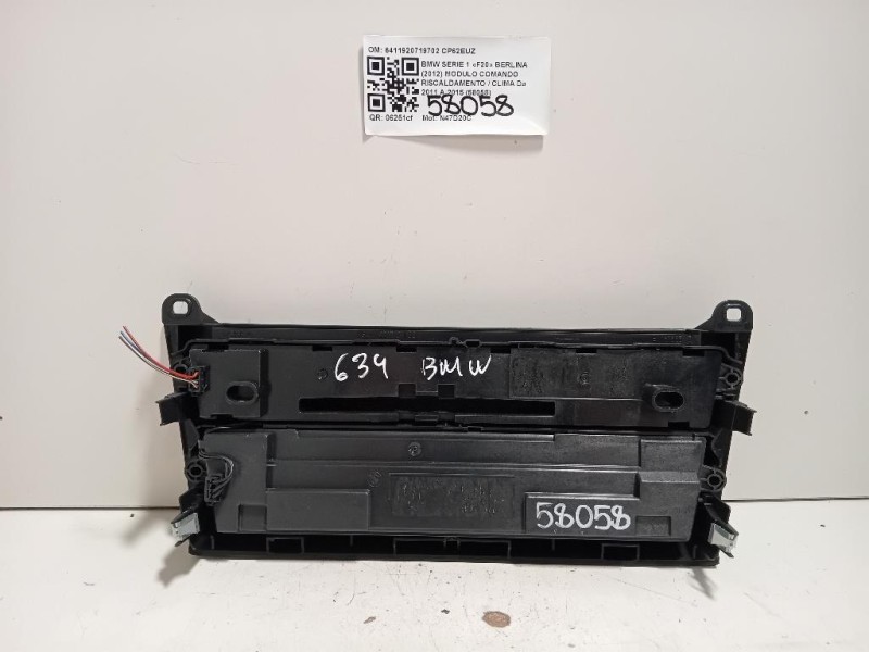 Modulo Comando Riscaldamento Clima 6411920719702 Bmw Serie 1 F20 Berlina 2012