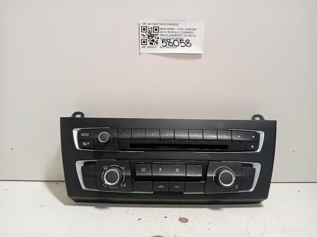 Modulo Comando Riscaldamento Clima 6411920719702 Bmw Serie 1 F20 Berlina 2012